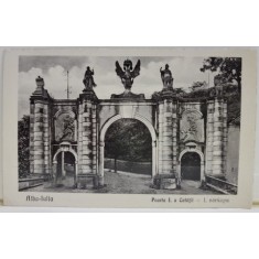 ALBA - IULIA , POARTA CETATII , CARTE POSTALA , 1929