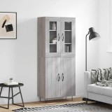 vidaXL Dulap &icirc;nalt, gri sonoma, 69,5x34x180 cm, lemn compozit