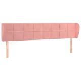 Cumpara ieftin Tablie de pat cu aripioare roz 163x23x78/88 cm catifea