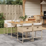 vidaXL Set mobilier de grădină cu perne, 5 piese, bej, poliratan 3211264