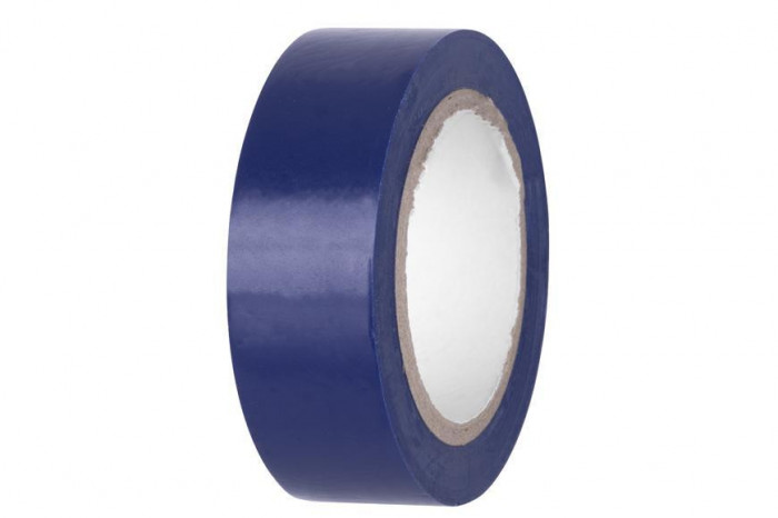 Bandă E180BLU, albastră, izolatoare, adezivă, 19 mm, L-10 m, PVC