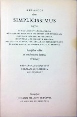 A kalandos Simplicissimus - 1031 (carte pe limba maghiara)