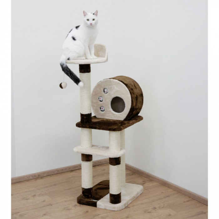 Kerbl St&acirc;lp de zg&acirc;riat pentru pisici &bdquo;Planet X&rdquo;, maro și bej, 127 cm