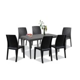 Cumpara ieftin Set mobilier de grădină Pauli 6+1, grafit
