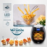 Friteuza Air Fryer Digital ZILAN ZLN-3604,1500 W, Capacitate 3.5 l, Timer 30 min, Negru