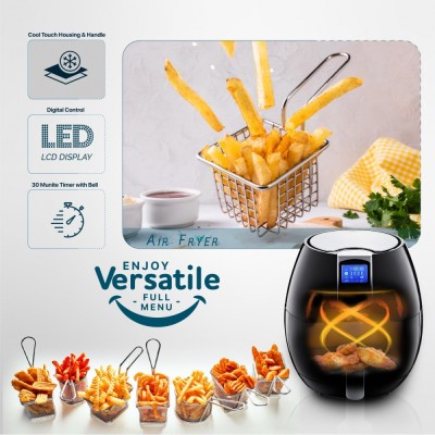 Friteuza Air Fryer Digital ZILAN ZLN-3604,1500 W, Capacitate 3.5 l, Timer 30 min, Negru foto