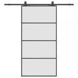 Cumpara ieftin Usa glisanta cu set de feronerie neagra 102,5x205 cm Sticla ESG