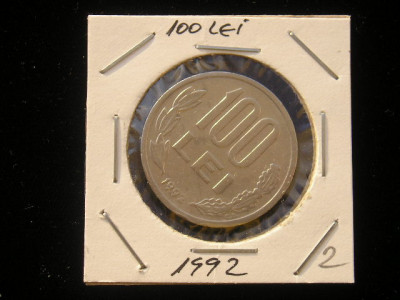 M1 C10 - Moneda foarte veche 73 - Romania - 100 lei 1992 foto