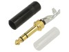 Conector Jack 6.3mm Stereo Aurit Drept Tata REAN, 3 Pisti
