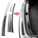 Set de 2 protectii bara spate si interior portbagaj cromat premium pentru Seat Ateca din 2016