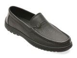 Mocasini EPICA negri, T26130, din piele naturala
