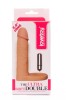Ultra Soft Double 1 - Strap-on realist, cu vibrații, 14.7 cm, Orion