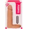 Ultra Soft Double 1 - Strap-on realist, cu vibrații, 14.7 cm