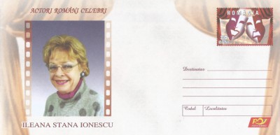 ~Romania, Actori romani celebri, Ileana Stana Ionescu, intreg postal, necirculat foto