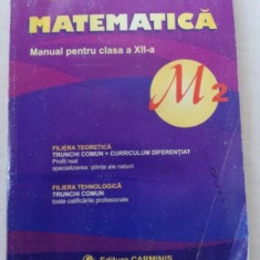 Matematica. Manual pentru clasa a XII-a - Marius Burtea, Georgeta Burtea