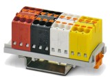 Term. &icirc;mbinare de șine push-in, 17,5A, 500V, 24 terminale