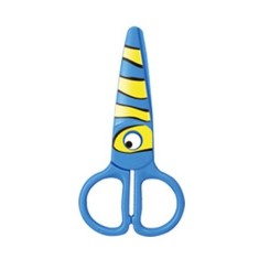 Foarfeca plastic prescolari,peste,albastru,13 cm,1 bucata blister