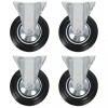 Gossi roti fixe, 4 buc., 160 mm