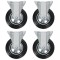 Gossi roti fixe, 4 buc., 160 mm
