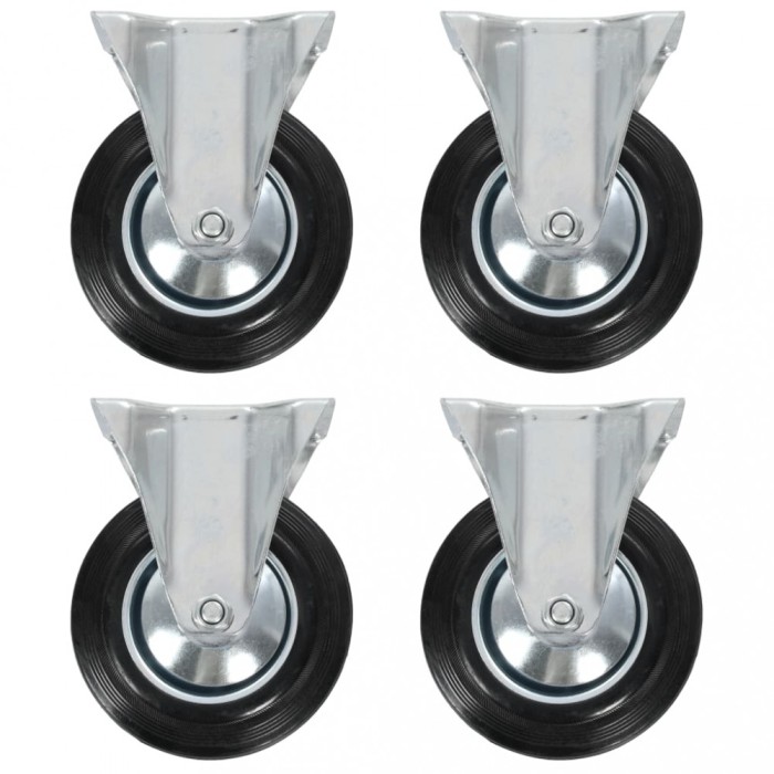 Gossi roti fixe, 4 buc., 160 mm