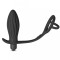 Vibrator Conic Plug with Ring Black