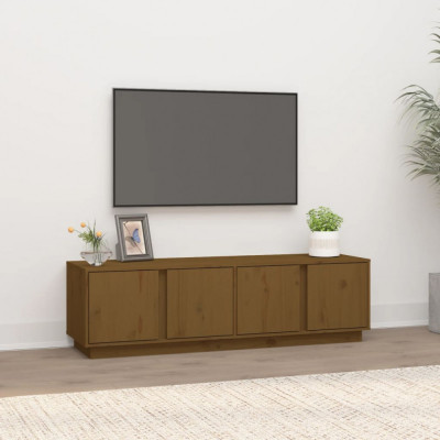 Comoda TV, maro miere, 140x40x40 cm, lemn masiv de pin GartenMobel Dekor foto