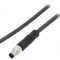 Conector M5 3P Neecranați IP67 Aurit