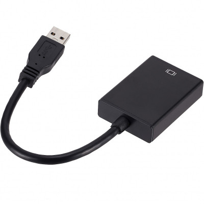 Adaptor Audio si Video USB la HDMI OEM, Pentru Laptop, Negru foto