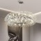 Candelabru Cristal SEGOVIA Magno 5x E14, Diametru 60cm, Argintiu Lucios, Inaltime Reglabila ModernLight Concept
