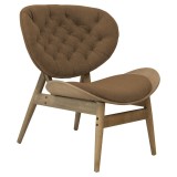 Cumpara ieftin Fotoliu relaxare Udalle din lemn de nuc solid tesatura maro 77x70x40+ cm