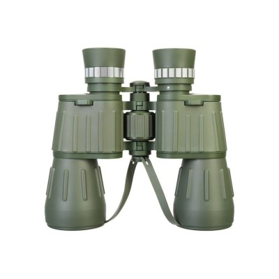 Binoclu 10X50, din plastic cauciucat rezistent, suprafata exterioara antialunecare, optica din sticla optica, cu husa de protectie, verde foto