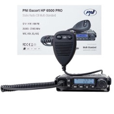 Statie Radio Cb Pni Escort Hp 6500 Pro, Multi-Standard, Vox, Nrc, 4W, Am-Fm, 12V, Sq, Asq, Mufa De Bricheta Inclusa 530829 PNI-HP-6500P