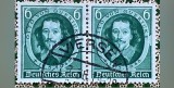 Germania Republica de la Weimar 1936 Personalități Otto von Guericke 6pf Verde Pereche Orizontală Ștampilată - OREF1