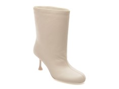 Botine elegante EPICA PREMIUM bej, B004, din piele naturala