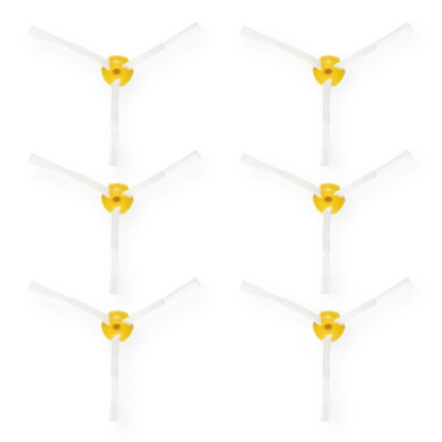 Set 6 Perii laterale pentru aspirator iRobot Roomba 700/Roomba 600/Roomba 500, Kwmobile, Alb/Galben, Plastic, 49136.02 foto