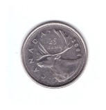 Moneda Canada 25 cents/centi 2004, stare foarte buna, curata