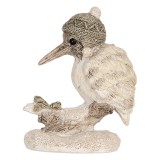 Cumpara ieftin Figurina Pasare polirasina bej 7x6x8 cm