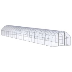 vidaXL Cote? de gaini pentru exterior, 3x20x2 m, o?el zincat foto