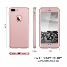Husa pentru Apple iPhone 7 MyStyle iPaky Original Rose-Auriu acoperire completa 360 grade