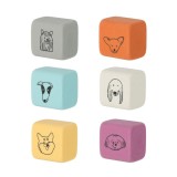 Guma de sters Strigo cub, cu catei, culori diverse