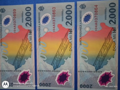 grup patru bacnote Eclipsa 2000 .Pentru colectionari .okazie foto