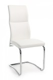 Cumpara ieftin Scaun cu cadru din crom argintiu si tapiterie piele ecologica alba Thelma 44 cm x 58 cm x 104 cm x 47 h1