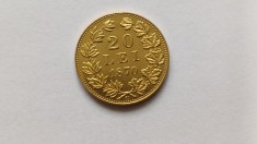 Romania -20 lei 1870-Replica dupa 20 lei 1870 foto