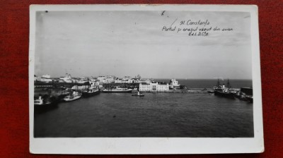 Romania-Constanta-Portul si orasul vazut din avion-C.P.necirc-RARA foto