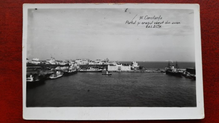 Romania-Constanta-Portul si orasul vazut din avion-C.P.necirc-RARA