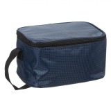 Geantă Izotermă, Model Carouri, Culoare Albastru, Dimensiuni 21x12x14cm, Capacitate 4L, Material Sintetic, Oem