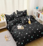 Cumpara ieftin Lenjerie Pat Canecorso Fx025, Bumbac, 4 Piese, Fara Elastic, Negru