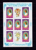 Cumpara ieftin ✅(C34)Sao Tome-Principe 1982 &quot;Printesa Diana - aniversarea a 21 de ani &quot; , minicoala nedantelata , 7 serii+2 viniete, Mi. 767B ,CV Mi. 112 &euro; ,MNH, Nestampilat