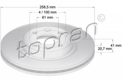 Disc frana RENAULT KANGOO (KC0/1) (1997 - 2007) TOPRAN 700 180 foto