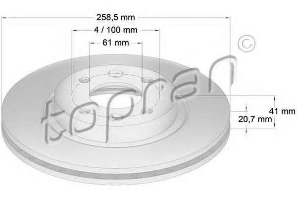 Disc frana DACIA SANDERO (2008 - 2016) TOPRAN 700 180